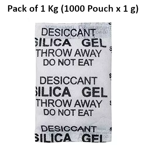 ELYSIAN 1 g Each x 1000 Silica Gel Pouch for Absorbing Moisture in Clothes, Storage Compartments & More (Pack of 1 Kg)
