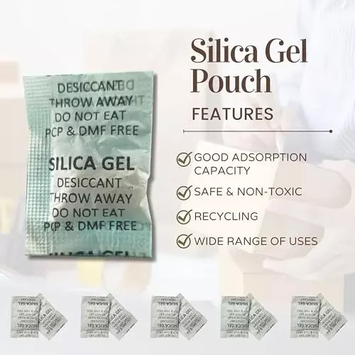 ELYSIAN 1 g Each x 500 Silica Gel Pouch for Absorbing Moisture in Clothes, Jewellery, Expensive Electronics & More (Pack of 500 g)
