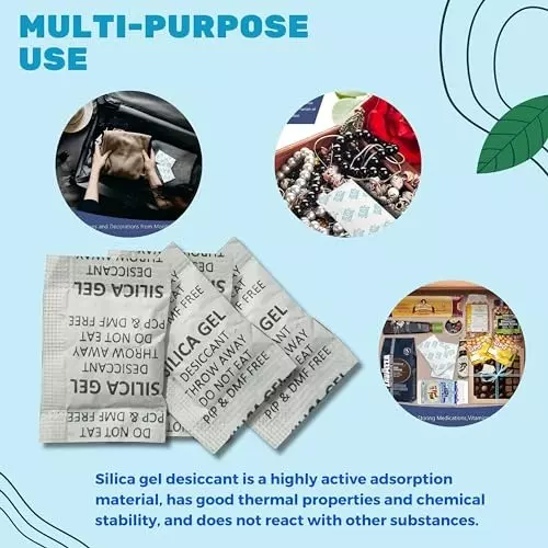 ELYSIAN 1 g Each x 500 Silica Gel Pouch for Absorbing Moisture in Clothes, Jewellery, Expensive Electronics & More (Pack of 500 g)