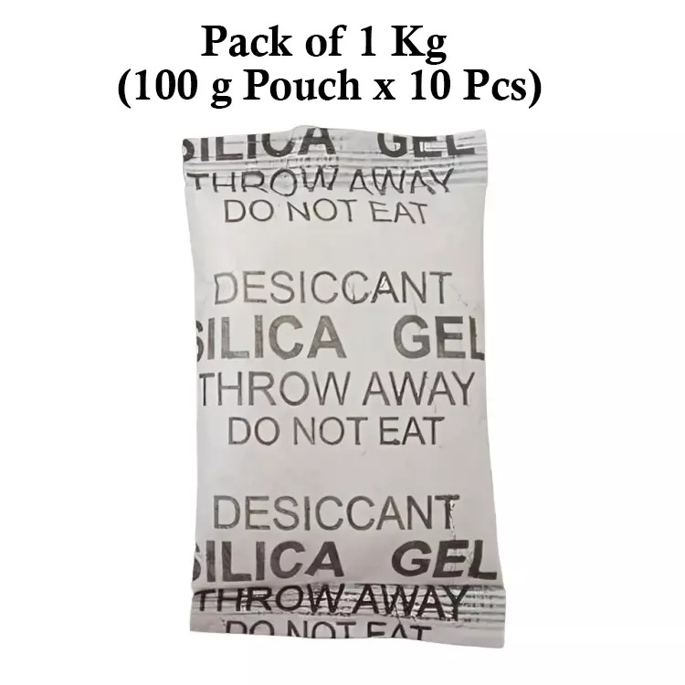 Ecofresh 100 g Silica Gel Granules in Paper Pouch White Color Desiccant for Absorbing Moisture (Pack of 10 Pcs)