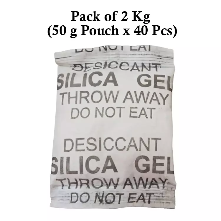 Ecofresh 50 g Silica Gel Granules in Paper Pouch White Color Desiccant for Absorbing Moisture (Pack of 40 Pcs)