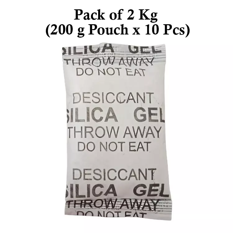 Ecofresh 200 g Silica Gel Granules in Paper Pouch White Color Desiccant for Absorbing Moisture (Pack of 10 Pcs)