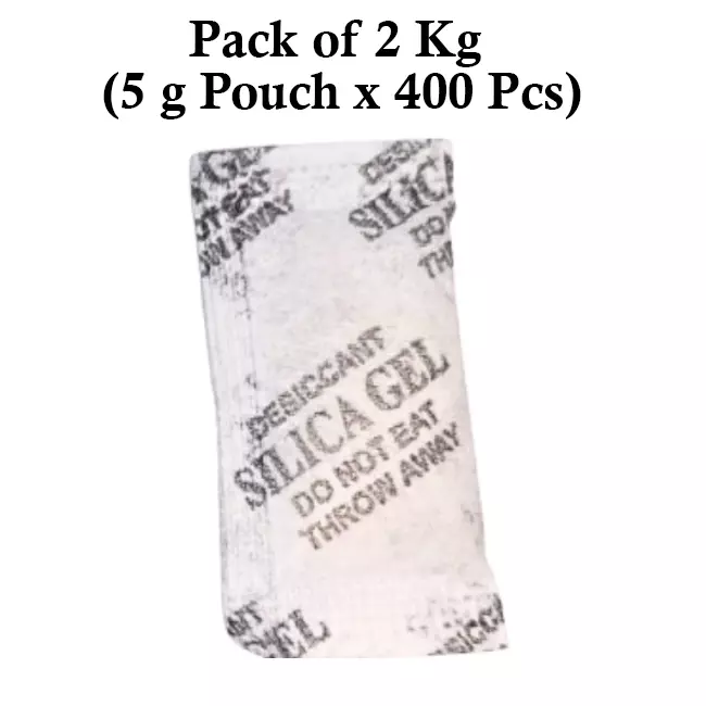 Ecofresh 5 g Silica Gel Beads in Paper Pouch White Color Desiccant for Absorbing Moisture (Pack of 400 Pcs)
