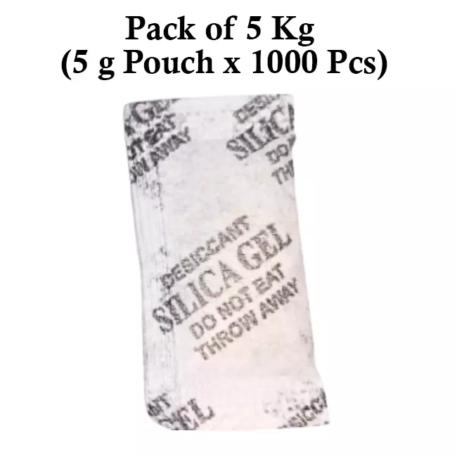 Ecofresh 5 g Silica Gel Beads in Paper Pouch White Color Desiccant for Absorbing Moisture (Pack of 1000 Pcs)
