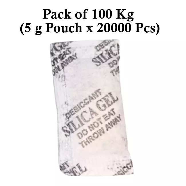 Ecofresh 5 g Silica Gel Beads in Paper Pouch White Color Desiccant for Absorbing Moisture (Pack of 20000 Pcs)