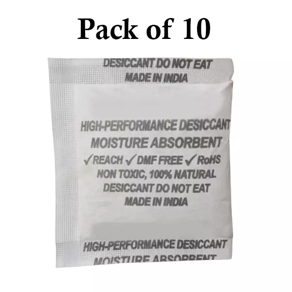 Ecofresh 200 g Dry Clay Desiccant Pouch for Electronics, Leather Goods, Pharmaceuticals & More (Pack of 10)