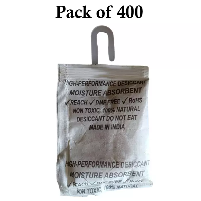 Ecofresh 250 g Dry Clay Desiccant Pouch for Electronics, Leather Goods, Pharmaceuticals & More (Pack of 400)