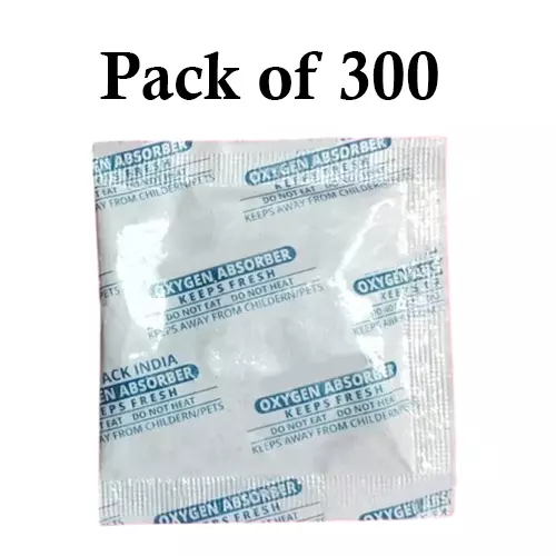 Ecofresh 500 cc Oxygen Absorber Pouch for Usage in Food Packaging, Pharmaceuticals & More (Pack of 300)