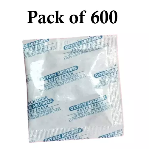 Ecofresh 500 cc Oxygen Absorber Pouch for Usage in Food Packaging, Pharmaceuticals & More (Pack of 600)