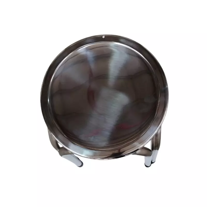 11 Enterprises  Multipurpose Stool Stainless Steel Round, PS1