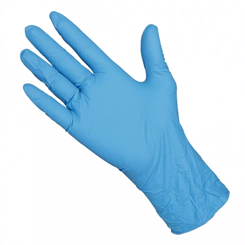 Tarson Nitrile Gloves Powder Free Type Size Large, Color Blue for Laboratory Usage, 370033 (Pack of 100)