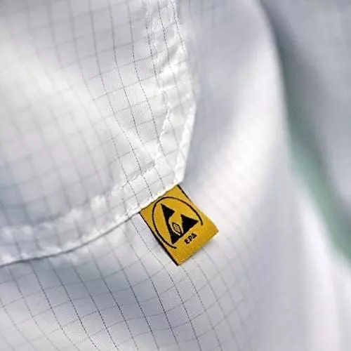 SCHOFIC Antistatic ESD Safe Lab Coat/Jacket Full Sleeves Unisex White Size - S