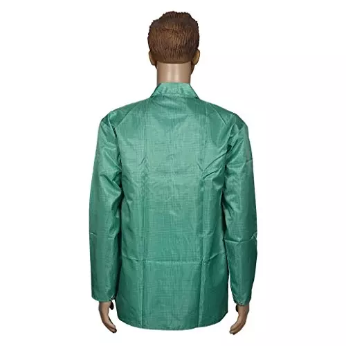 SCHOFIC Antistatic ESD Safe Lab Coat/Jacket Full Sleeves Unisex Green Size - M (Pack of 20)