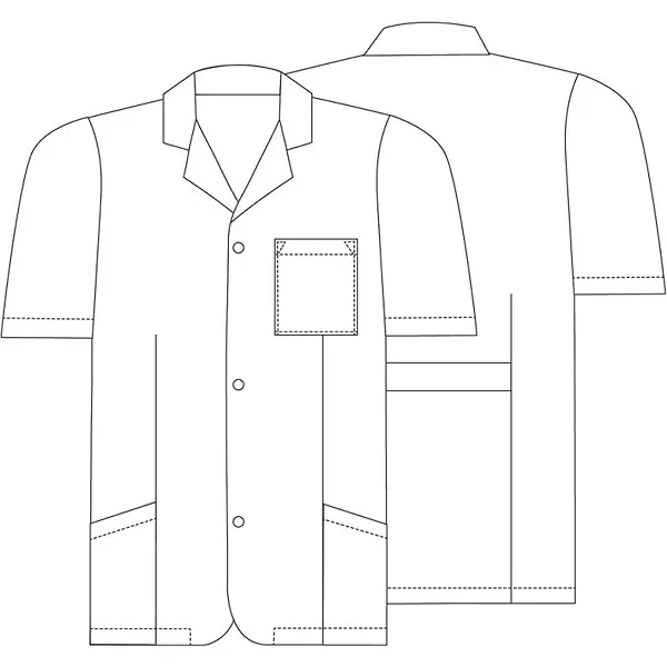 SCHOFIC Lab Coat Half Sleeves Unisex with 3 Pockets White for Students, Doctor and Nurse Size - L (Pack of 5)
