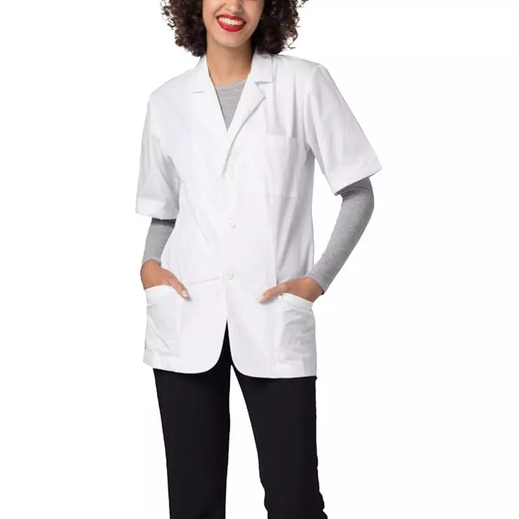 SCHOFIC Lab Coat Half Sleeves Unisex with 3 Pockets White for Students, Doctor and Nurse Size - XXL (Pack of 2)