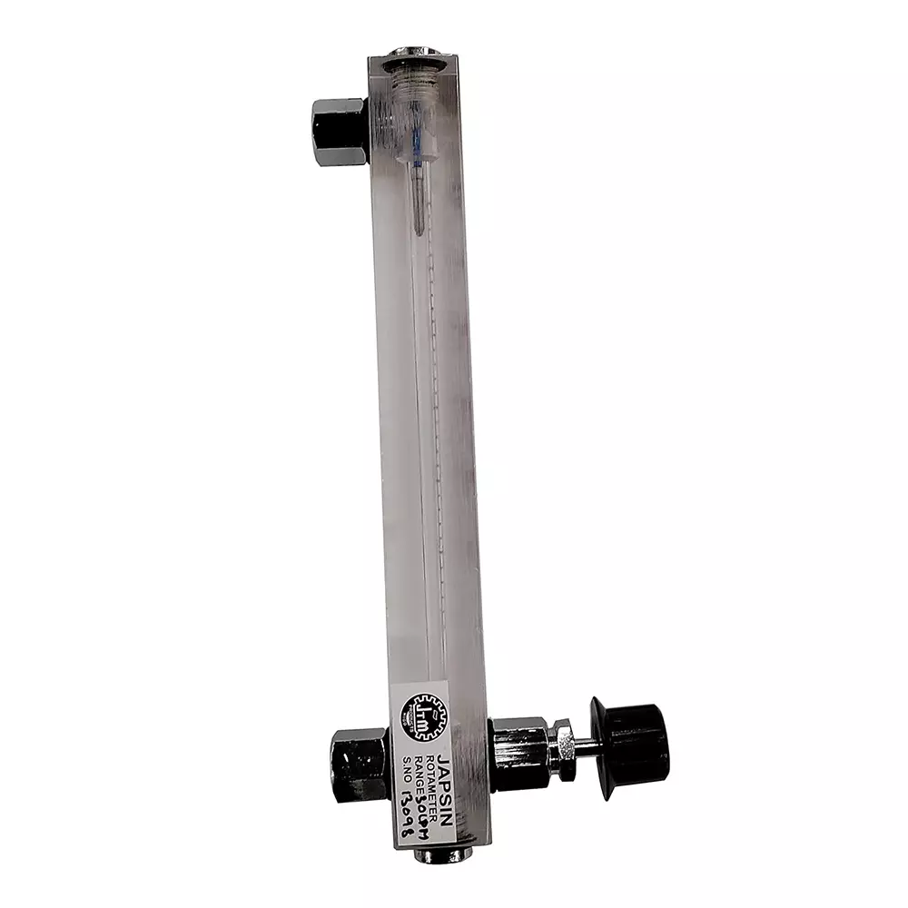 Japsin Instrumentation 0-30 LPM Acrylic Tube Rotameter L Type Connection 1/4 inch (6.35 mm) Line Sized