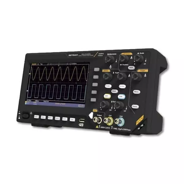 Metravi Digital Storage Oscilloscope With Arbitrary Function Generator 100 Mhz Bandwidth 7-Inch (177.8 mm) Tft Lcd Display, DSO-6100AWG