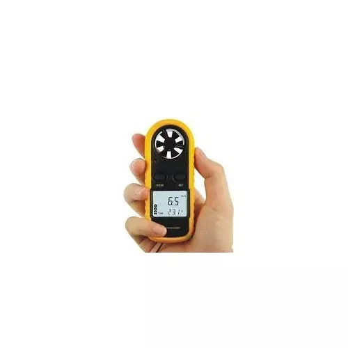 WKM Black and Yellow Plastic Digital Display Anemometer KT53