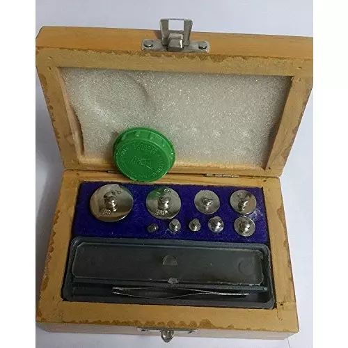 WKM Upto 500 g Brass Chrome Plated Physical Weight Box for Laboratories KT88
