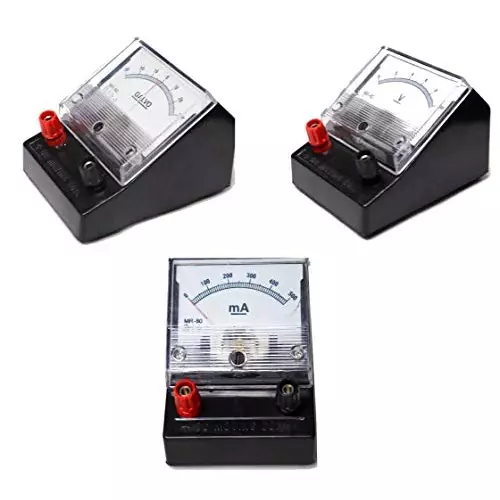 WKM 10 V and 500 mA Plastic DC Voltmeter for School and College Labs (Pack of 3 Pcs)