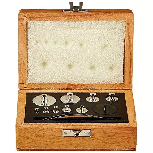 wkm-1-mg-to-100-g-nickel-plated-brass-analytical-weight-kit-in-wooden-box-ktn500