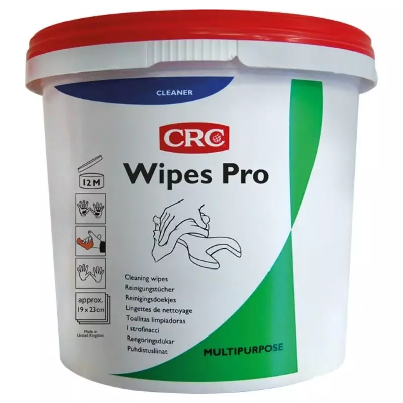CRC Wet Hand Wipes, Bucket of 100, 260 x 270 mm, 12006