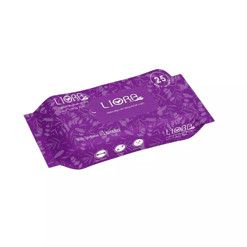 Liora Refreshing Wipes 25 Pulls in 1 Pc Fabric Lavender (Pack of 60)