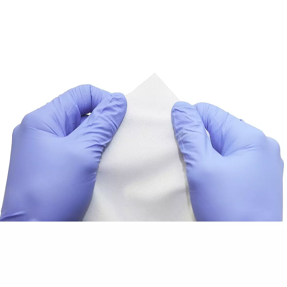 RS PRO Cleanroom Wipes White Non-Conductive, 8295136 (Pack of 100 Pcs)