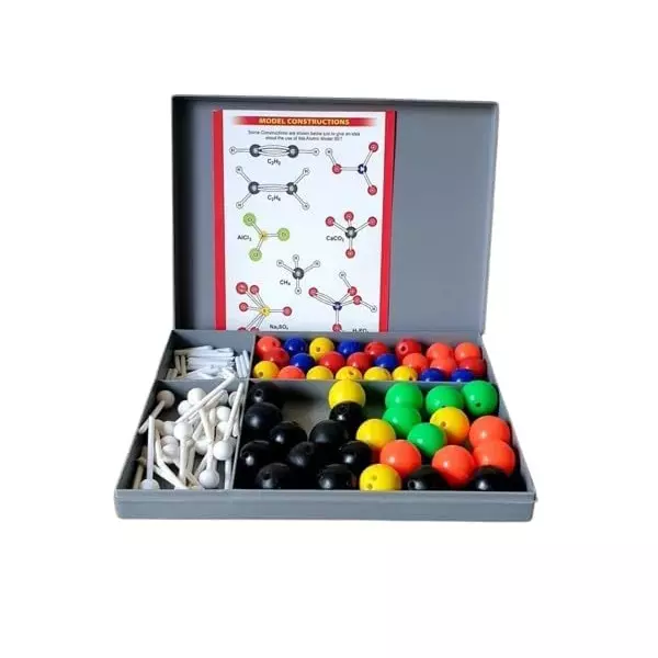 Zesco India Atomic Model Set Junior Type Multicolor 75 Balls with 37 Lugs Packed in a Moulded Box, ZESCO-CH 142/2