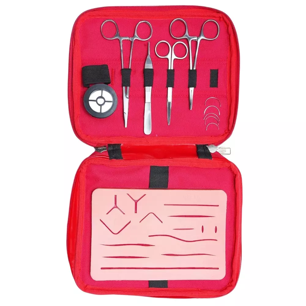 MODELSCART Life Size Suture Practice Kit Silicone, Metal Body for Training Medical Students, RX-702