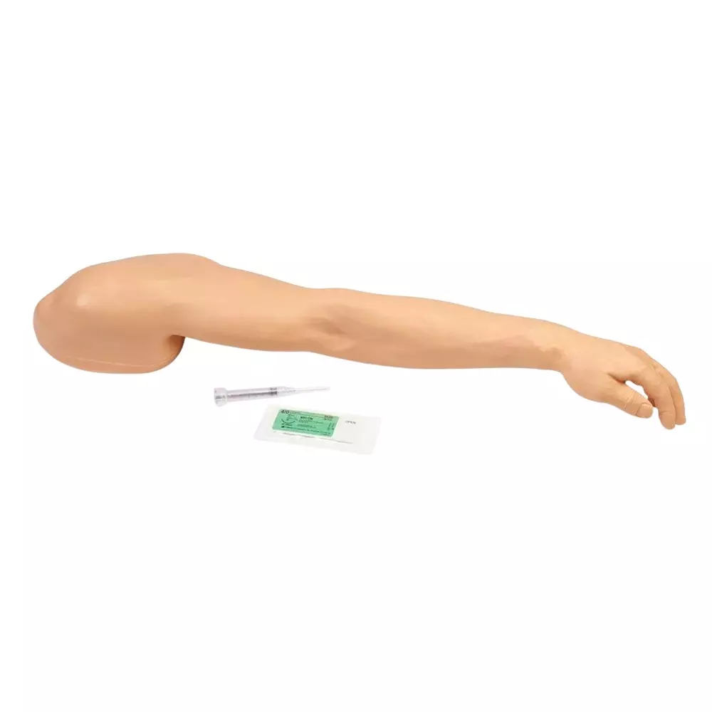 MODELSCART Life Size Venipuncture & Intramuscular Injection Arm Silicone, Plastic Body for Training Medical Students, RX-HS39