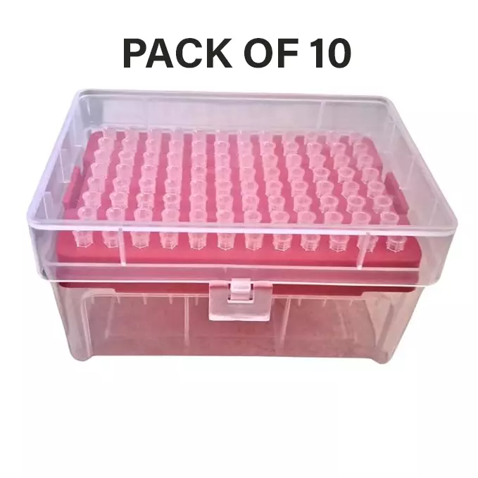 Tarson 96 Place Universal Micro Tip Box, PP Body Capacity 0.2-10 µl for Storing Pipette Tips, 524152 (Pack of 10)