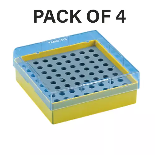 Tarson Micro Tube Box HPLC Standard Capacity, 16 Place PC/LDPE Body, 524071 (Pack of 4)