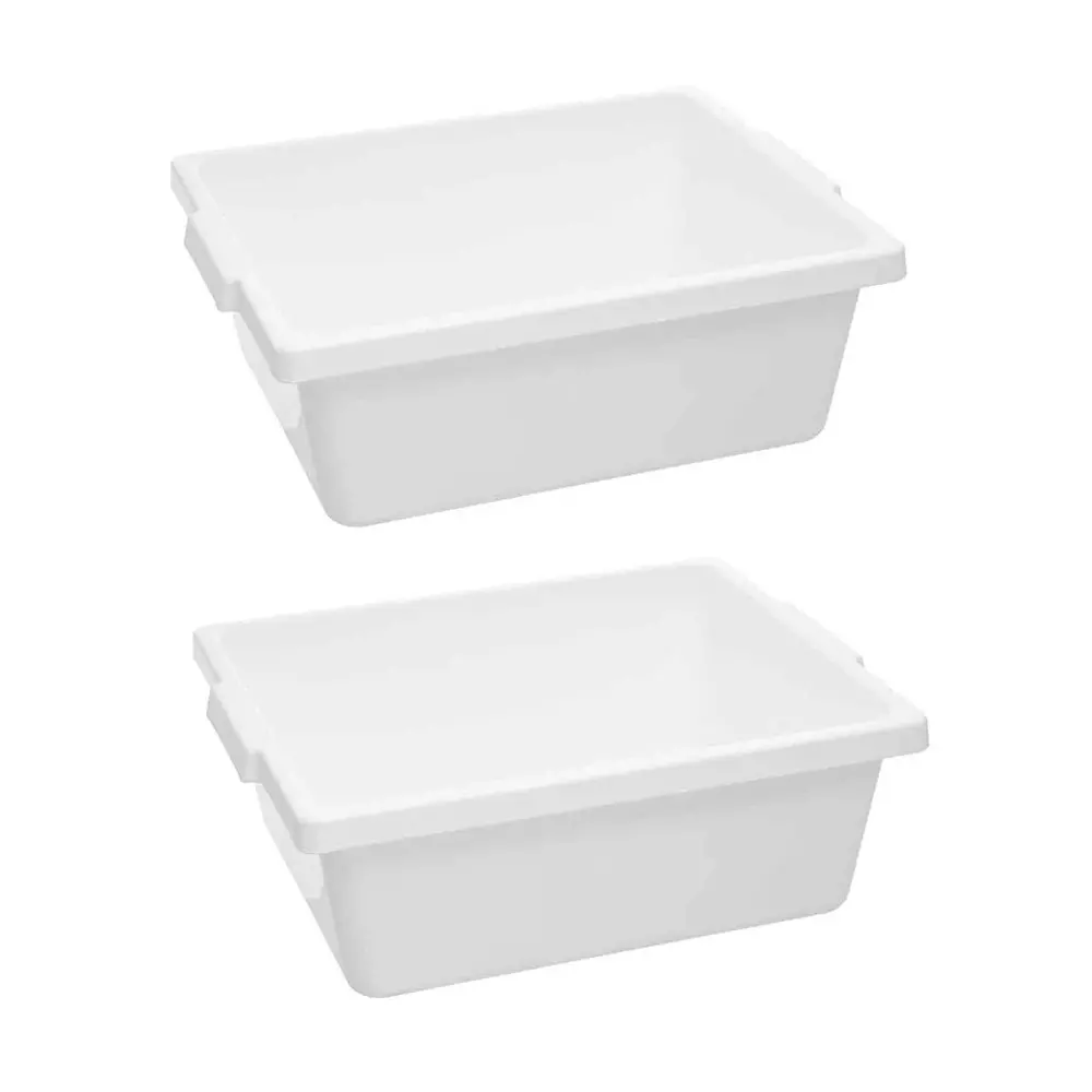 Supertek Utility Tray White PP (Polypropylene) Body and Size 360x310x130 mm, CH11864R (Pack of 2)