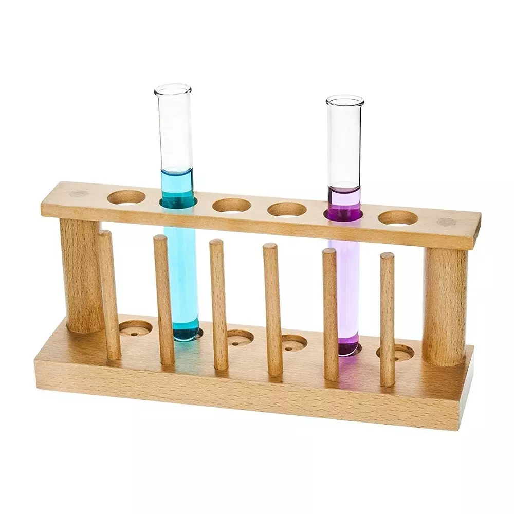 wkm-test-tube-rack-stand-wooden-6-holes-with-drying-pins-25-ml-18-mm-dia-6-pcs-borosilicate-glass-test-tubes