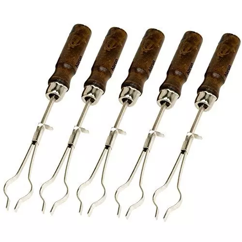WKM Test Tube Holder with Wooden Handle for Holding Test Tubes KT90 (Pack of 5 Pcs)