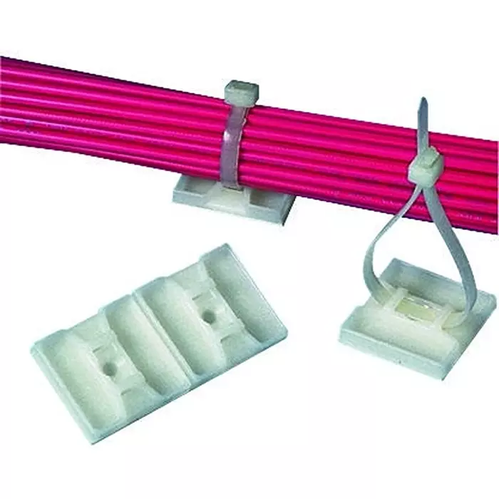 PANDUIT Tie Holders & Mountings CABLE TIE MOUNT, 2-WAY, 5.2MM W, NYLON, NAT, ABMS-A-D. (Pack of 500)