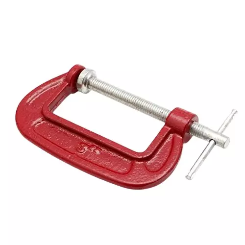 WKM 76.2 mm (3 Inch) Heavy Duty Cast Iron C Clamp for Metallic or Wooden Work KT100GC