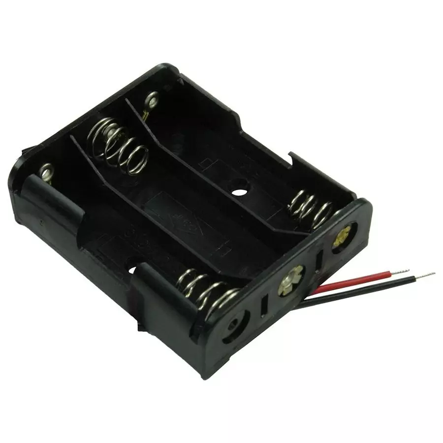 KEYSTONE BATTERY HOLDER, 3AA, WIRE LEADS, 2465.