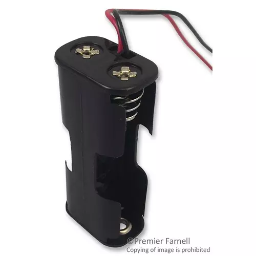 MULTICOMP PRO Battery Holders HOLDER, BATTERY, 2XAA, WIRE LEADS, PK5, BH322-1A (Pack of 5)