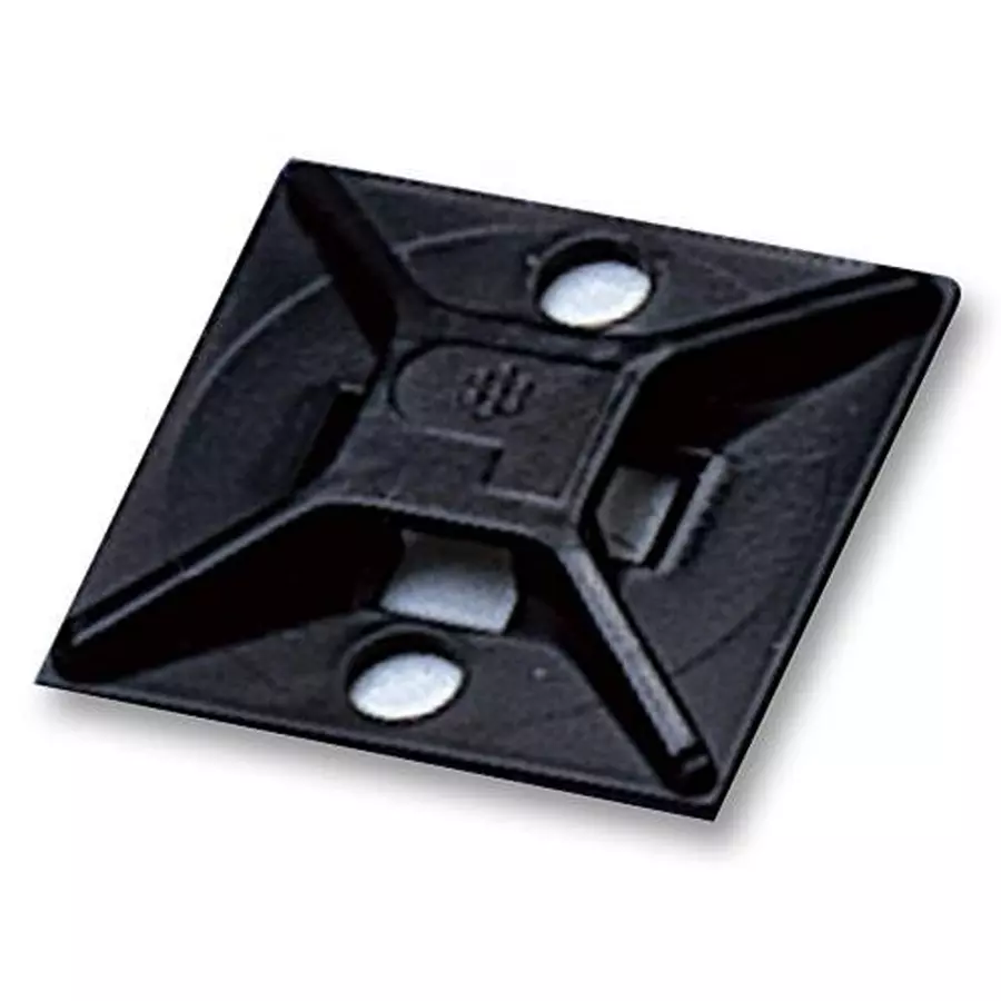 PANDUIT Tie Holders & Mountings MOUNT, ADHESIVE, ABS, BLACK, PK100, ABM2S-A-C0 (Pack of 100)