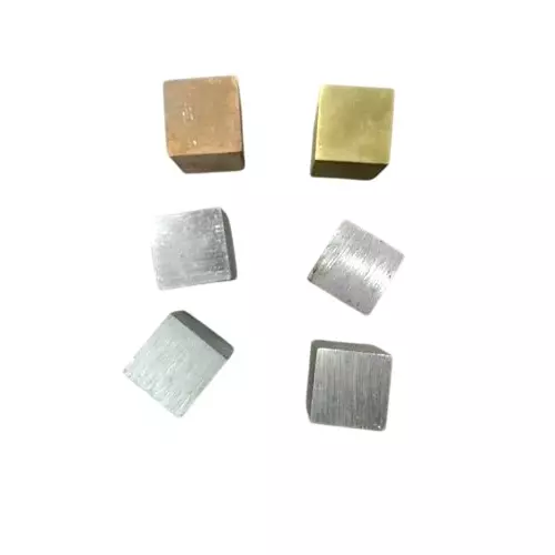 WKM Brass, Lead, Iron, Copper, Aluminum, Zinc Density Cubes KT50 (Set of 6 Pcs)