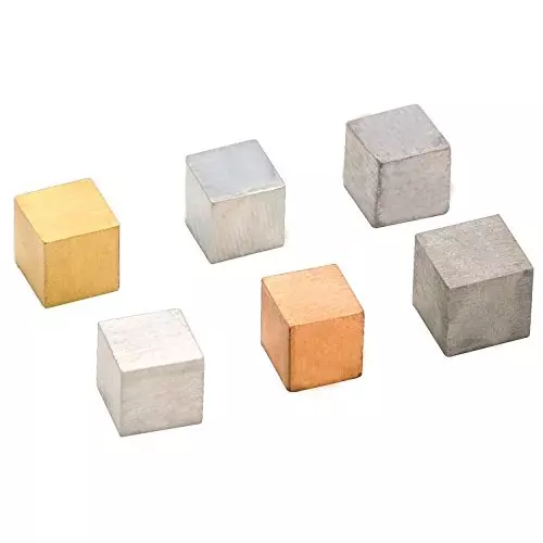 WKM 10 mm Brass, Lead, Iron, Copper, Aluminum, Zinc Density Cubes KT94DC (Pack of 6 Pcs)