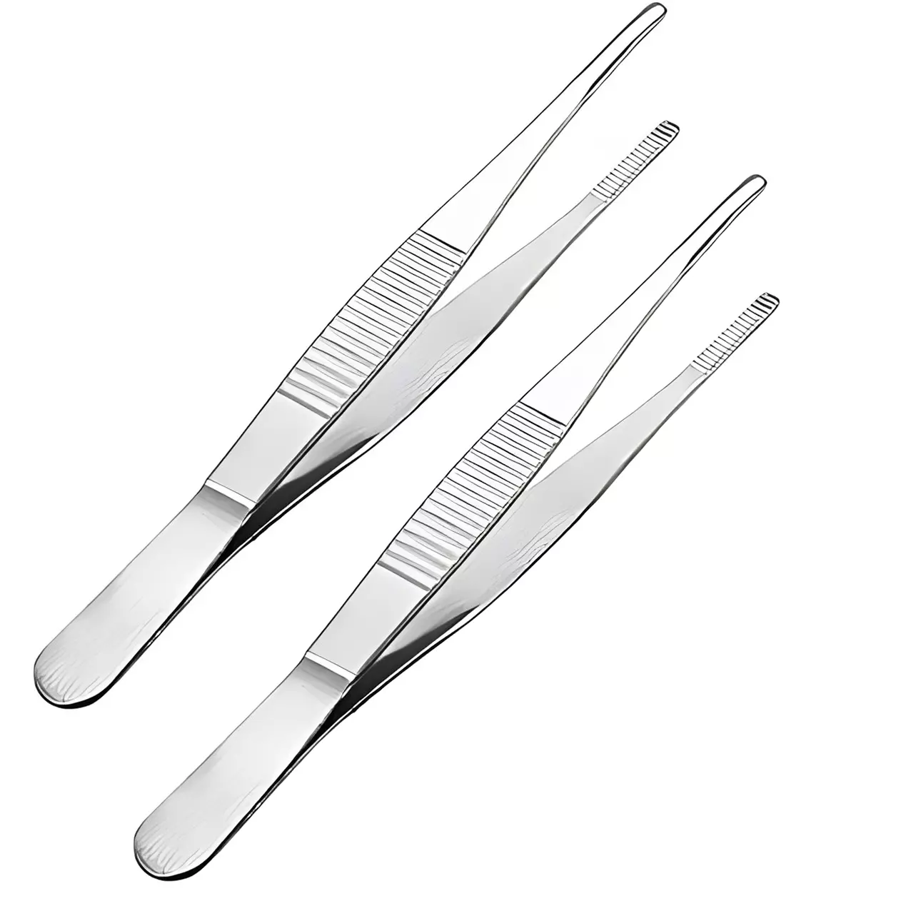Bysafe Dissecting Forceps Plain Stainless Steel Body Size 8 inch (200 mm) for Laboratories, OM130-08 (Pack of 2)