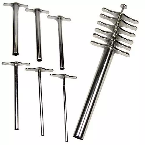 WKM Nickel Plated Brass Cork Borer for Chmistry Labs KT42CB (Set of 6 Pcs)