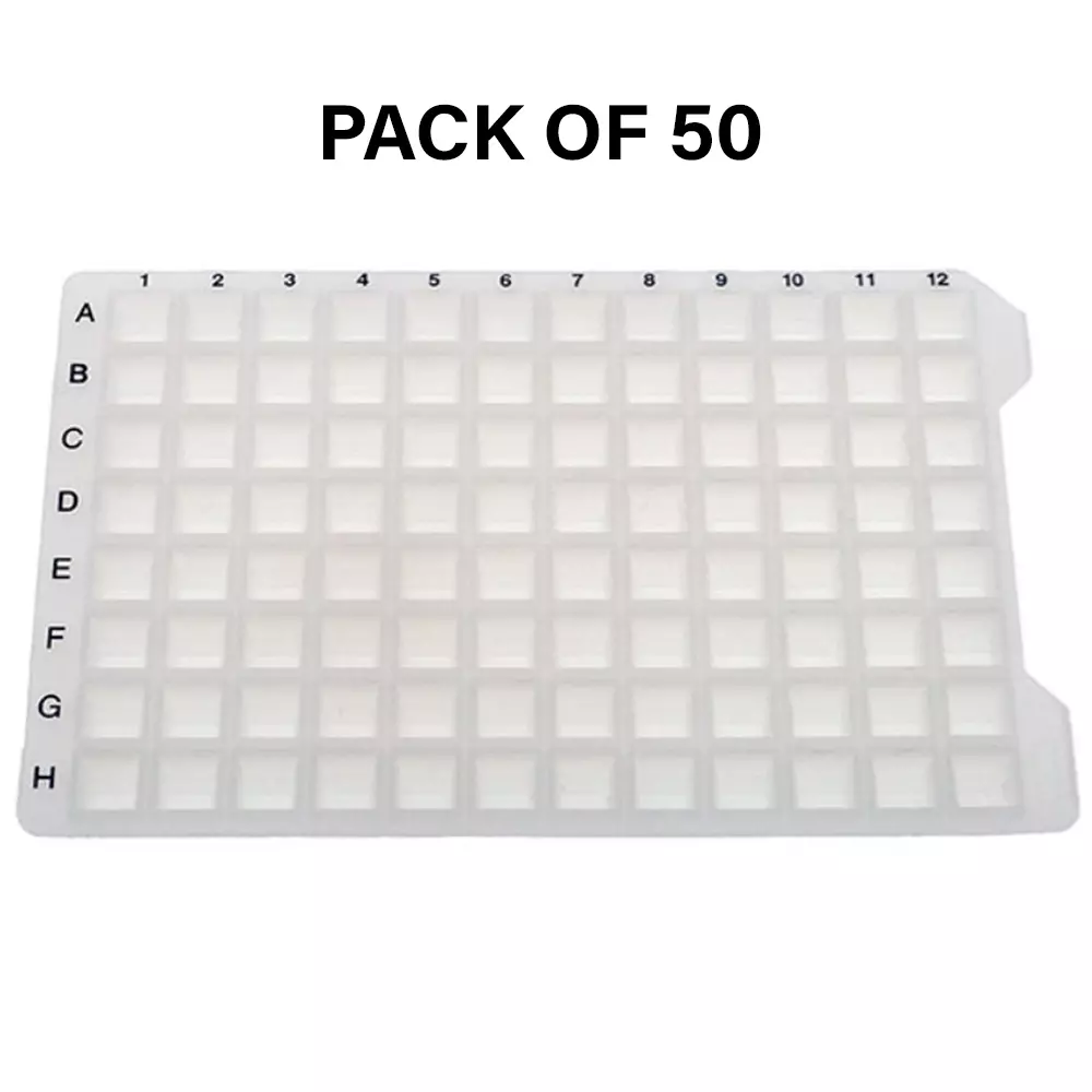 Tarson Silicone Sealing Mat for 96 Deepwell Plate 2.2/2.4 ml Square Well, 510173 (Pack of 50)