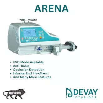 devay-arena-syringe-pca-pump-lcd--2-accuracy-110-280-v-for-bulk-fluid-injection