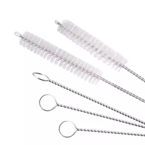 WKM 12 mm Dia White Nylon Test Tube Washing Brush KT19TTB (Pack of 12 Pcs)
