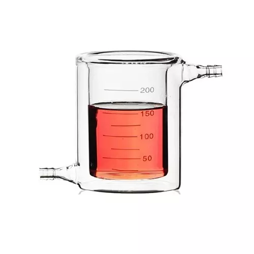 GALAXY Circulating Jacketed Container Transparent Heat-Resistant Borosilicate Glass for Viscometer, CJC-200