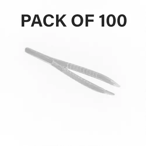 Tarson Tweezer Type Forceps, PS Body Sterile Individually Packed Disposable, 486002 (Pack of 100)